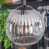 Ripoll hanging light, globe light, Cluster pendant lamp chrome, clear, Smoke-coloured, 4-light sources