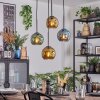 Ripoll hanging light, globe light, Cluster pendant lamp blue, gold, green, 4-light sources