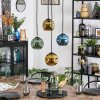 Ripoll hanging light, globe light, Cluster pendant lamp blue, gold, green, 4-light sources
