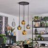 Ripoll hanging light, globe light, Cluster pendant lamp blue, gold, green, 4-light sources