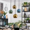 Ripoll hanging light, globe light, Cluster pendant lamp blue, gold, green, 4-light sources