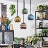Koyoto hanging light, globe light, Cluster pendant lamp blue, gold, green, coppery, 4-light sources