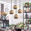 Ripoll hanging light, globe light, Cluster pendant lamp gold, 4-light sources