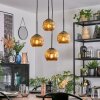 Ripoll hanging light, globe light, Cluster pendant lamp gold, 4-light sources