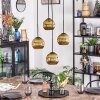 Ripoll hanging light, globe light, Cluster pendant lamp gold, 4-light sources