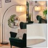 Bassagoda floor lamp, Arch lamps black, 1-light source, Fabric shade