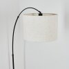 Bassagoda floor lamp, Arch lamps black, 1-light source, Fabric shade
