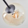 Koyoto ceiling light, globe light 78 cm Amber, clear, Smoke-coloured, 6-light sources