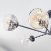 Koyoto ceiling light, globe light 78 cm Amber, clear, Smoke-coloured, 6-light sources