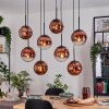 Gastor hanging light, globe light, pendant light clear, coppery, 8-light sources