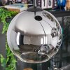Koyoto hanging light, globe light, Cluster pendant lamp chrome, clear, Smoke-coloured, 4-light sources