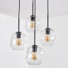 Ripoll hanging light, globe light, Cluster pendant lamp clear, 4-light sources