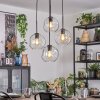 Ripoll hanging light, globe light, Cluster pendant lamp clear, 4-light sources