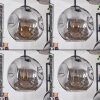 Ripoll hanging light, globe light, Cluster pendant lamp Smoke-coloured, 4-light sources