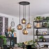 Ripoll hanging light, globe light, Cluster pendant lamp Smoke-coloured, 4-light sources