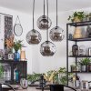 Ripoll hanging light, globe light, Cluster pendant lamp Smoke-coloured, 4-light sources