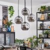 Ripoll hanging light, globe light, Cluster pendant lamp Smoke-coloured, 4-light sources