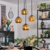 Ripoll hanging light, globe light, Cluster pendant lamp gold, 4-light sources