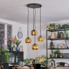 Ripoll hanging light, globe light, Cluster pendant lamp gold, 4-light sources