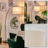 Bassagoda floor lamp, Arch lamps chrome, black, 1-light source, Fabric lampshade