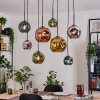 Ripoll hanging light, globe light, pendant light Ecru, black, 8-light sources