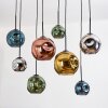 Ripoll hanging light, globe light, pendant light Ecru, black, 8-light sources