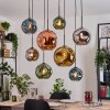Ripoll hanging light, globe light, pendant light Ecru, black, 8-light sources