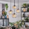 Koyoto hanging light, globe light, Cluster pendant lamp Amber, clear, 4-light sources