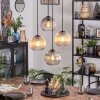 Koyoto hanging light, globe light, Cluster pendant lamp Amber, clear, Smoke-coloured, 4-light sources