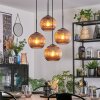 Koyoto hanging light, globe light, Cluster pendant lamp coppery, 4-light sources