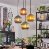 Koyoto hanging light, globe light, Cluster pendant lamp blue, gold, green, coppery, 4-light sources