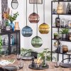 Koyoto hanging light, globe light, Cluster pendant lamp blue, gold, green, coppery, 4-light sources