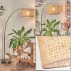 Barcos floor lamp, Arch lamps chrome, black, 1-light source, Fabric lampshade