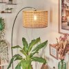 Barcos floor lamp, Arch lamps chrome, black, 1-light source, Fabric lampshade