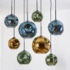 Ripoll hanging light, globe light, pendant light Ecru, black, 8-light sources