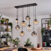 Gastor hanging light, globe light, pendant light Amber, clear, Smoke-coloured, 8-light sources