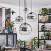 Koyoto globe light, Cluster pendant lamp clear, Smoke-coloured, 4-light sources