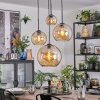 Koyoto hanging light, globe light, Cluster pendant lamp Amber, 4-light sources