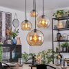 Koyoto hanging light, globe light, Cluster pendant lamp Amber, 4-light sources