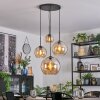Koyoto hanging light, globe light, Cluster pendant lamp Amber, 4-light sources