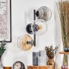 Koyoto globe light, wall light Amber, clear, Smoke-coloured, 3-light sources