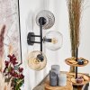 Koyoto globe light, wall light Amber, clear, Smoke-coloured, 3-light sources