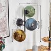 Koyoto globe light, wall light blue, gold, green, 3-light sources