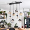 Gastor hanging light, globe light, pendant light Amber, clear, Smoke-coloured, 8-light sources