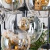 Gastor hanging light, globe light, pendant light Amber, clear, Smoke-coloured, 8-light sources