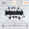 Gastor hanging light, globe light, pendant light Amber, clear, Smoke-coloured, 8-light sources