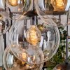 Gastor hanging light, globe light, pendant light Amber, clear, Smoke-coloured, 8-light sources