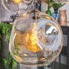 Koyoto hanging light, globe light, Cluster pendant lamp Amber, chrome, clear, Smoke-coloured, 4-light sources