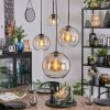 Koyoto hanging light, globe light, Cluster pendant lamp Amber, clear, 4-light sources