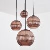 Koyoto hanging light, globe light, Cluster pendant lamp coppery, 4-light sources